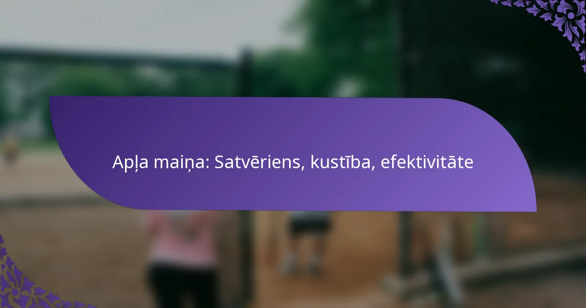 Apļa maiņa: Satvēriens, kustība, efektivitāte
