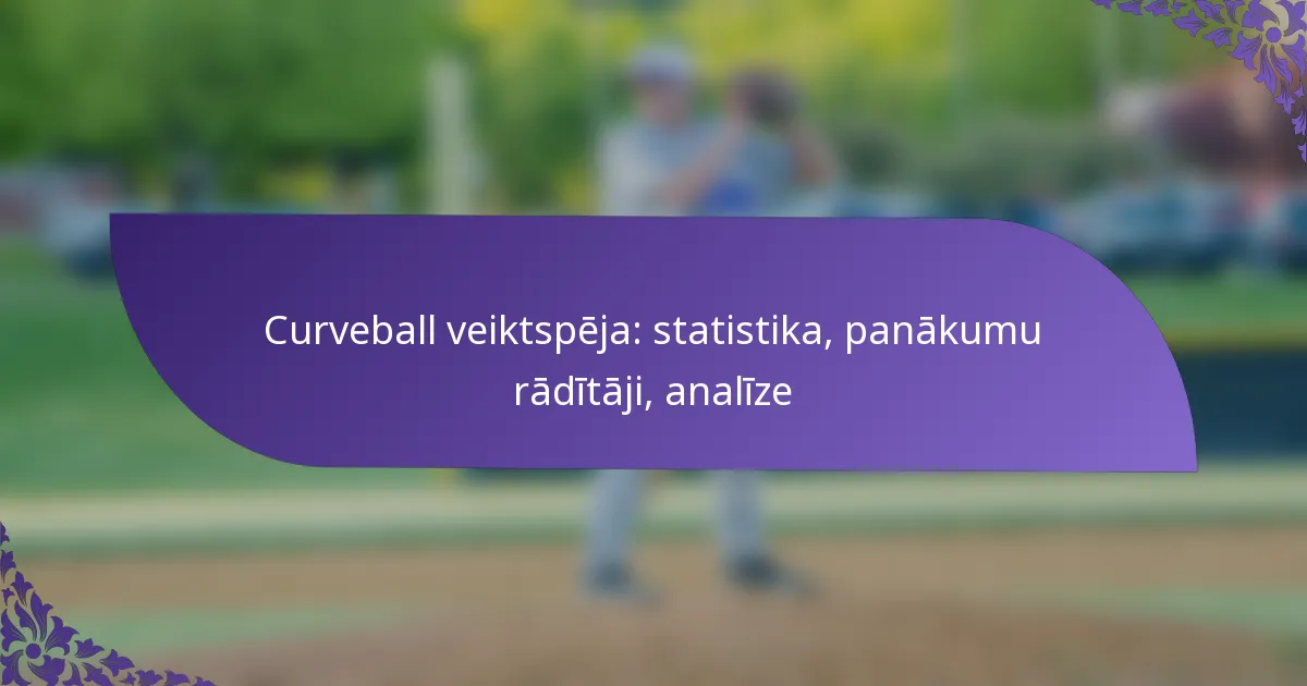 Curveball veiktspēja: statistika, panākumu rādītāji, analīze