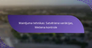 Mainījuma tehnikas: Satvēriena variācijas, Metiena kontrole