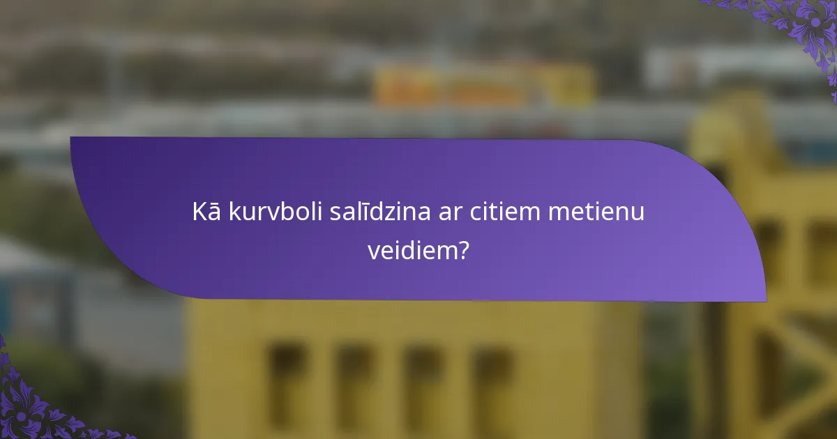 Kā kurvboli salīdzina ar citiem metienu veidiem?