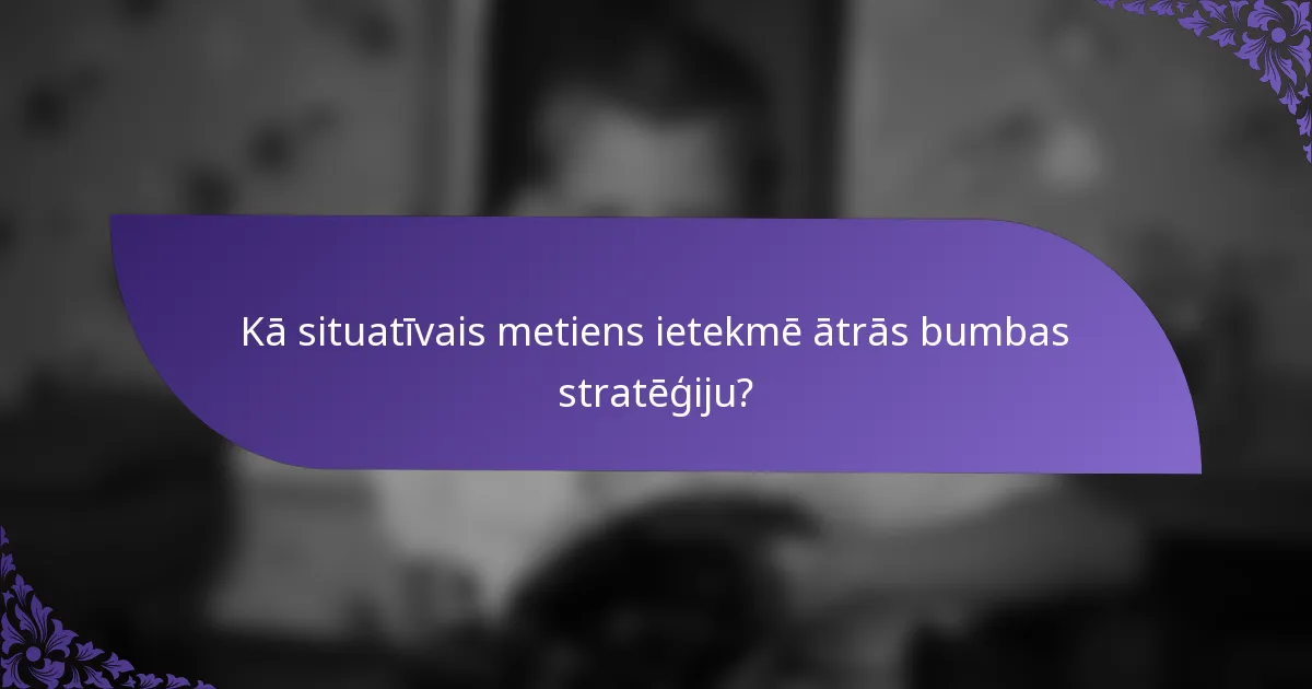 Kā situatīvais metiens ietekmē ātrās bumbas stratēģiju?